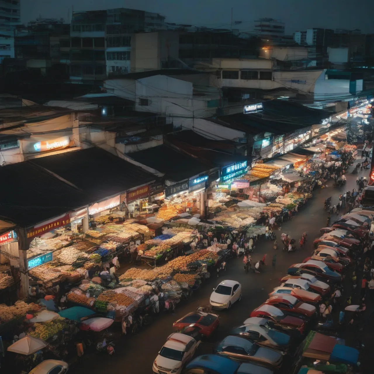 Chợ Bến Thành về đêm